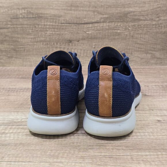 Cole Haan 2 ZeroGrand Stitchlite Men's Size 12M Navy Blue Wingtip Oxford Shoes - Picture 4 of 9